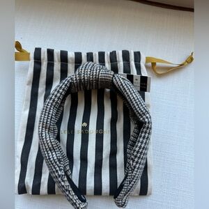 Lele Sadoughi Houndstooth Knotted Headband